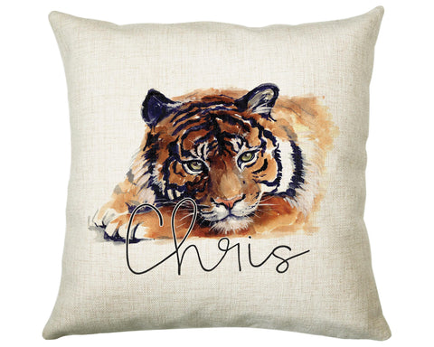 Personalised Tiger Cushion Gift Printed Name Design Big Cat Cushion Throw Pillow Gift For Mum Dad Friend Bedroom Birthday Gift CS138