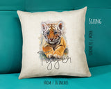 Personalised Tiger Cushion Gift Printed Name Design Big Cat Cushion Throw Pillow Gift For Mum Dad Friend Bedroom Birthday Gift CS137