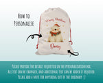 Personalised Christmas Sack - Santa Sack for Kids Presents Xmas Cute Polar Bear Design Stocking Christmas Eve Bag Box for Girls & Boys XS034