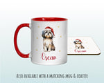 Personalised Shih Tzu Dog Large Christmas Sack - Red Drawstring Bag for Xmas Presents - Christmas Eve Bag Box Decoration for Dogs XS148
