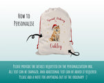 Personalised Shiba Inu Dog Large Christmas Sack - Red Drawstring Bag for Xmas Presents - Christmas Eve Bag Box Decoration for Dogs XS147