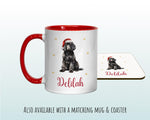 Personalised Poodle Dog Large Christmas Sack - Red Drawstring Bag for Xmas Presents - Christmas Eve Bag Box Decoration for Dogs XS138