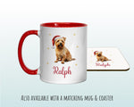 Personalised Norfolk Terrier Large Christmas Sack - Red Drawstring Bag for Xmas Presents - Christmas Eve Bag Box Decoration for Dogs XS132