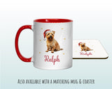 Personalised Norfolk Terrier Large Christmas Sack - Red Drawstring Bag for Xmas Presents - Christmas Eve Bag Box Decoration for Dogs XS132