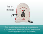Personalised Kerry Blue Terrier Large Christmas Sack - Red Drawstring Bag for Xmas Presents Christmas Eve Bag Box Decoration for Dogs XS120