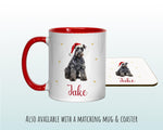 Personalised Kerry Blue Terrier Large Christmas Sack - Red Drawstring Bag for Xmas Presents Christmas Eve Bag Box Decoration for Dogs XS120