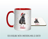Personalised Kerry Blue Terrier Large Christmas Sack - Red Drawstring Bag for Xmas Presents Christmas Eve Bag Box Decoration for Dogs XS120