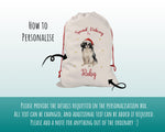 Personalised Japanese Chin Large Christmas Sack - Red Drawstring Bag for Xmas Presents - Christmas Eve Bag Box Decoration for Dogs XS118