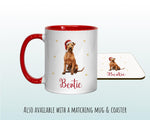 Personalised Irish Terrier Dog Large Christmas Sack - Red Drawstring Bag for Xmas Presents - Christmas Eve Bag Box Decoration for Dogs XS115