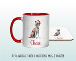 Personalised Greyhound Large Christmas Sack - Red Drawstring Bag for Xmas Presents - Christmas Eve Bag Box Decoration for Dogs XS112