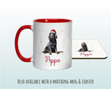 Personalised Gordon Setter Large Christmas Sack - Red Drawstring Bag for Xmas Presents - Christmas Eve Bag Box Decoration for Dogs XS110