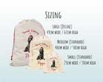 Personalised Gordon Setter Large Christmas Sack - Red Drawstring Bag for Xmas Presents - Christmas Eve Bag Box Decoration for Dogs XS110