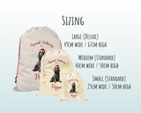 Personalised Gordon Setter Large Christmas Sack - Red Drawstring Bag for Xmas Presents - Christmas Eve Bag Box Decoration for Dogs XS110