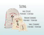 Personalised Dalmatian Large Christmas Sack - Red Drawstring Bag for Xmas Presents - Christmas Eve Bag Box Decoration for Dogs XS099