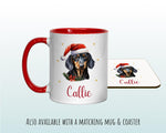 Personalised Dachshund Large Christmas Sack - Red Drawstring Bag for Xmas Presents - Christmas Eve Bag Box Decoration for Dogs XS094