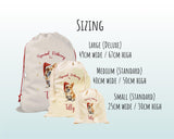 Personalised Corgi Dog Large Christmas Sack - Red Drawstring Bag for Xmas Presents - Christmas Eve Bag Box Decoration for Dogs XS089