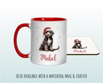 Personalised Cockapoo Large Christmas Sack - Red Drawstring Bag for Xmas Presents - Christmas Eve Bag Box Decoration for Dogs XS087