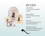 Personalised Cockapoo Large Christmas Sack - Red Drawstring Bag for Xmas Presents - Christmas Eve Bag Box Decoration for Dogs XS087