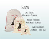 Personalised Belgian Sheepdog Large Christmas Sack - Red Drawstring Bag for Xmas Presents - Christmas Eve Bag Box Decoration for Dogs XS073
