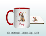 Personalised Australian Cattle Dog Large Christmas Sack Red Drawstring Bag for Xmas Presents Christmas Eve Bag Box Decoration for Dogs XS071