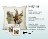 Personalised Horse Lover Cushion Gift Printed Name Design - Cushion Throw Pillow Gift For Boys Nursery Bedroom Birthday Gift G012