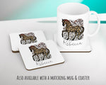 Personalised Horse Lover Cushion Gift Printed Name Design - Cushion Throw Pillow Gift For Boys Nursery Bedroom Birthday Gift G011