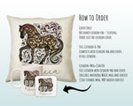 Personalised Horse Lover Cushion Gift Printed Name Design - Cushion Throw Pillow Gift For Boys Nursery Bedroom Birthday Gift G011