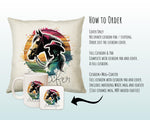 Personalised Horse Lover Cushion Gift Printed Name Design - Cushion Throw Pillow Gift For Boys Nursery Bedroom Birthday Gift G003