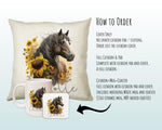 Personalised Horse Lover Cushion Gift Printed Name Design - Cushion Throw Pillow Gift For Boys Nursery Bedroom Birthday Gift G002