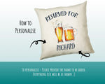 Personalised Beer Glass Reserved For Cushion Gift Printed Name Design Cushion Throw Pillow Gift For Him Her Christmas Gift CS340