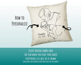 First Fathers Day Cushion Personalised Gift for Dad - Our 1st First Fathers Day Gift For Daddy - Dad and Baby Gift from Newborn SMC002