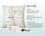 First Fathers Day Cushion Personalised Gift for Dad - Our 1st First Fathers Day Gift For Daddy - Dad and Baby Gift from Newborn SMC002