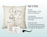 First Fathers Day Cushion Personalised Gift for Dad - Our 1st First Fathers Day Gift For Daddy - Dad and Baby Gift from Newborn SMC002