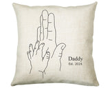 First Fathers Day Cushion Personalised Gift for Dad - Our 1st First Fathers Day Gift For Daddy - Dad and Baby Gift from Newborn SMC003