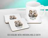 Personalised Valentines Day Otters Cushion Gift - Otterly In Love Cushion Throw Pillow Gift For Him Her Boyfriend Girlfriend Gift CS519
