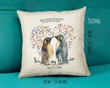 Personalised Valentines Day Penguins Cushion Gift - You Are My Penguin Cushion Throw Pillow Gift For Him Her Husband Wife Gift CS515