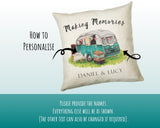 Personalised Caravan Camping Lovers Cushion Gift Shabby Chic Design For Caravan Motorhome Owners Enthusiasts CS196