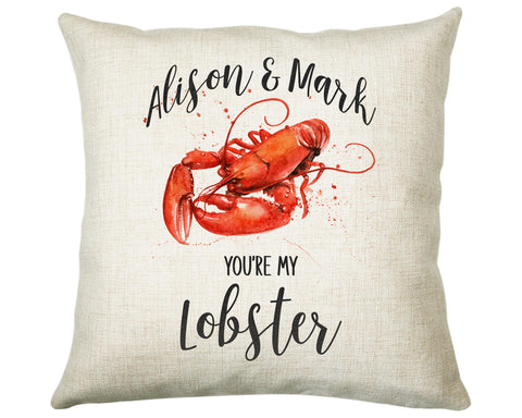 Personalised 2nd Anniversary Cushion Gift - You're My Lobster Cushion - Wedding Anniversary Friends Throw Pillow Gift For Him Her Gift CS116