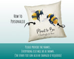 Personalised 2nd Wedding Anniversary Meant To Bee Cushion Gift - Cotton Anniversary Bumble Bee Cushion Throw Pillow Gift For Him Her CS115