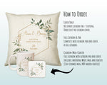 Personalised 50 Year Anniversary Cotton Gift Cushion Custom Design Gift Valentines Present - Wedding Cushion Pillow Gift CS419