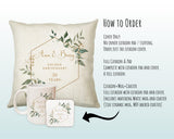 Personalised 50 Year Anniversary Cotton Gift Cushion Custom Design Gift Valentines Present - Wedding Cushion Pillow Gift CS419