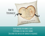 Personalised 5th Wooden Anniversary Cotton Gift Cushion 5 Years Custom Design Gift Valentines Present - Wedding Cushion Pillow Gift CS385