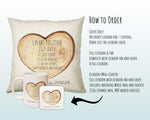 Personalised 5th Wooden Anniversary Cotton Gift Cushion 5 Years Custom Design Gift Valentines Present - Wedding Cushion Pillow Gift CS385