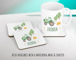 Personalised Tractor Cushion Gift Printed Name Design - Pillow Gift For Girls Boys Nursery Bedroom Farm Animal Decor Birthday Gift CS297