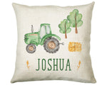 Personalised Tractor Cushion Gift Printed Name Design - Pillow Gift For Girls Boys Nursery Bedroom Farm Animal Decor Birthday Gift CS297