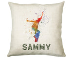 Personalised Skateboarder Cushion Gift Printed Name Design - Custom Sport Decor CS288
