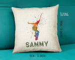 Personalised Skateboarder Cushion Gift Printed Name Design - Custom Sport Decor CS288