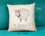 Personalised Sheep Cushion Gift Printed Name Design - Pillow Gift For Girls Boys Nursery Bedroom Farm Animal Decor Birthday Gift CS283