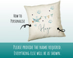 Personalised Plane Baby Boy Cushion New Baby Gift Printed Name Design - Pillow Gift For Girls Boys Nursery Bedroom Decor Gift CS261
