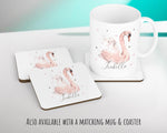 Personalised Swan Cushion Gift Printed Name Design - Pillow Gift For Girls Boys Nursery Bedroom Decor Birthday Gift CS255